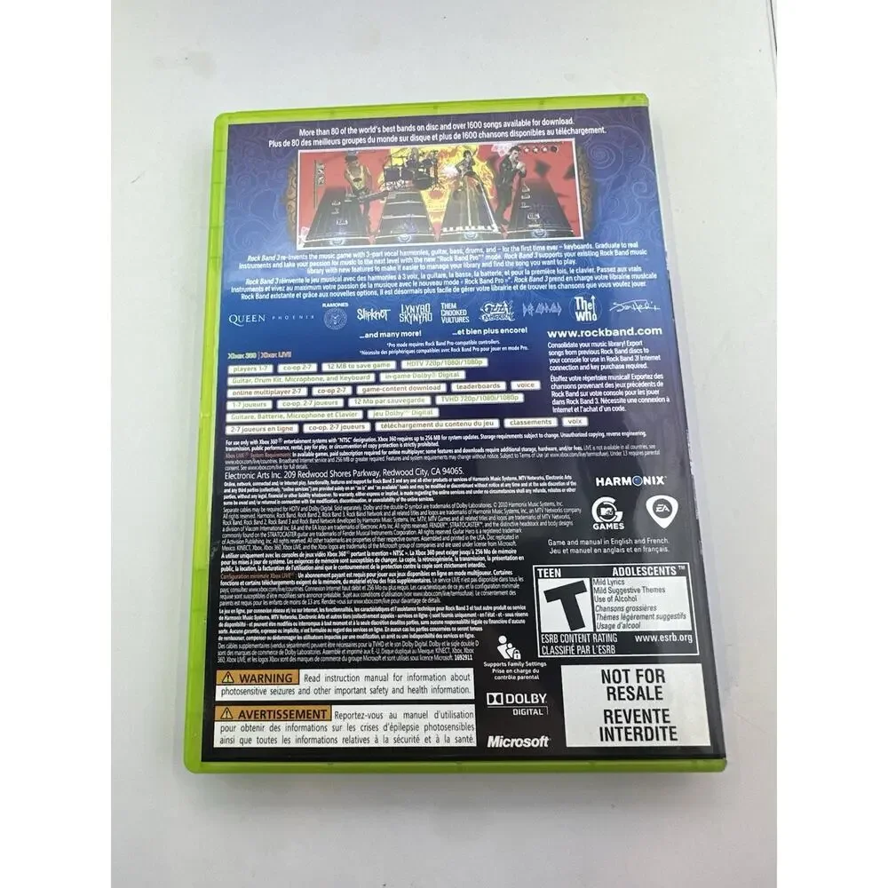 Rock Band 3 Microsoft Xbox 360 Complete CIB w Manual Inserts VGC Retro Gaming